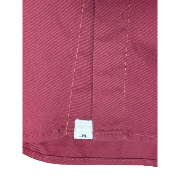 J. Lindeberg Button Down Shirt Slim Fit Men's Large Dani Twill Oxford Burgundy - Picture 7 of 11